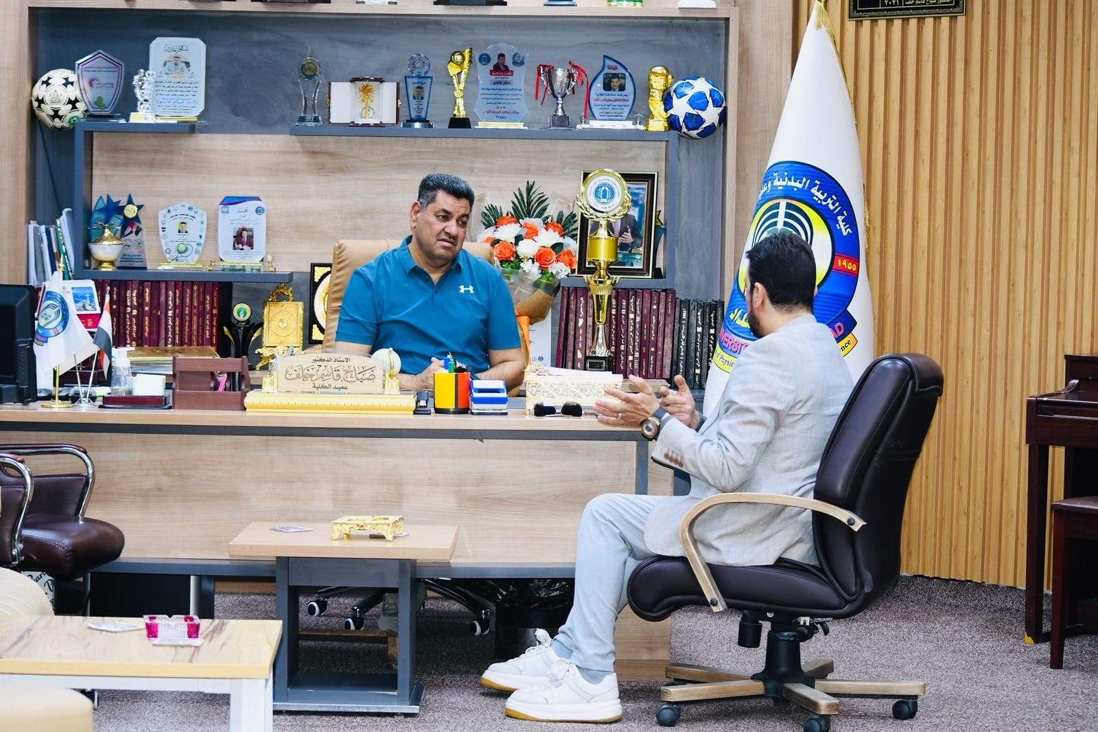 شاكرًا له تقديم الدعم الكبير لـ«الركبي».. هزاع يلتقي بقاسم